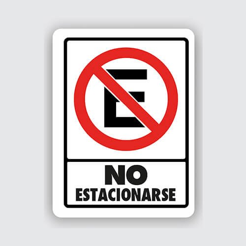 No estacionarse 25x35