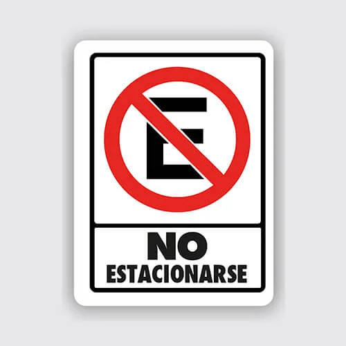 No estacionarse 25x35