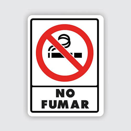 No fumar 25x35