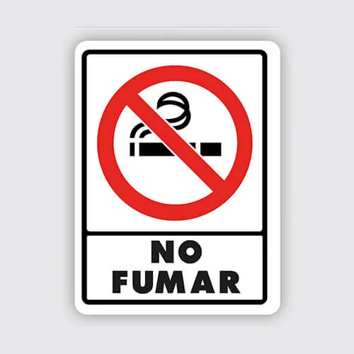 No fumar 25x35