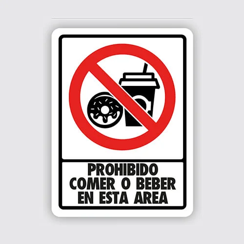 No introducir alimentos 25x35