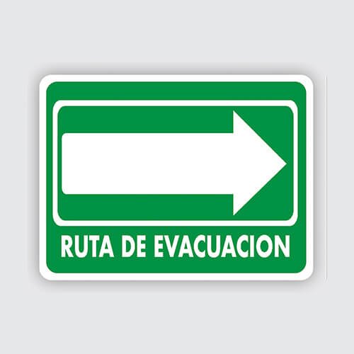 Ruta de evacuación 20x40