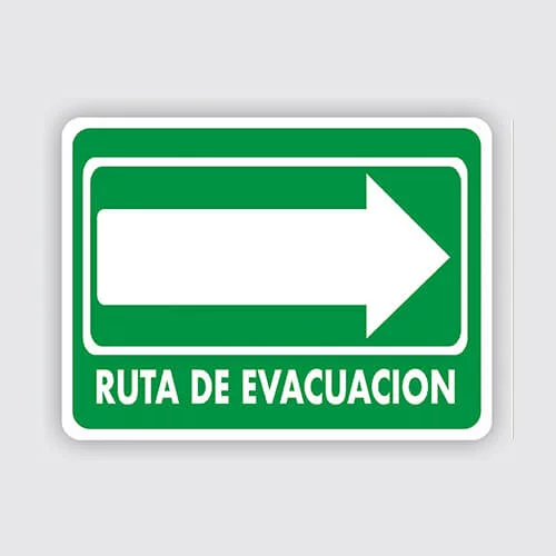 Ruta de evacuación 20x40