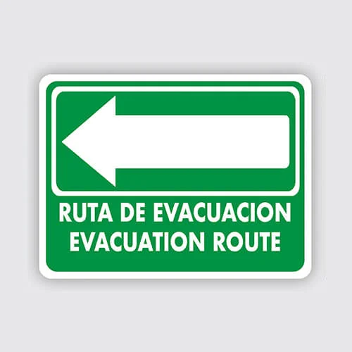 Ruta de evacuación izquierda 20x40