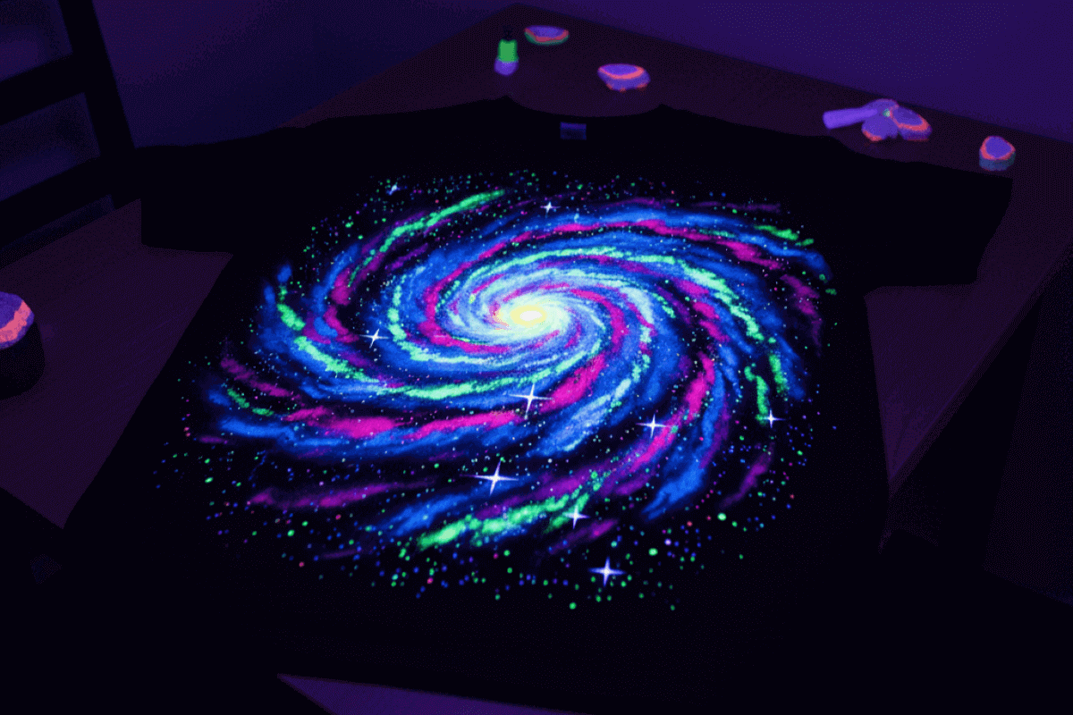 estampado con tinta fluorescente