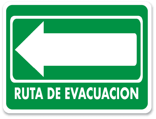 ruta de evacuacion
